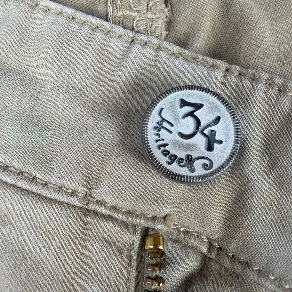 34 Heritage Pants Mens 35x34 Tan Charisma Comfort Rise Twill Super Stretch